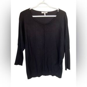 B. young viscose sweater black knit small